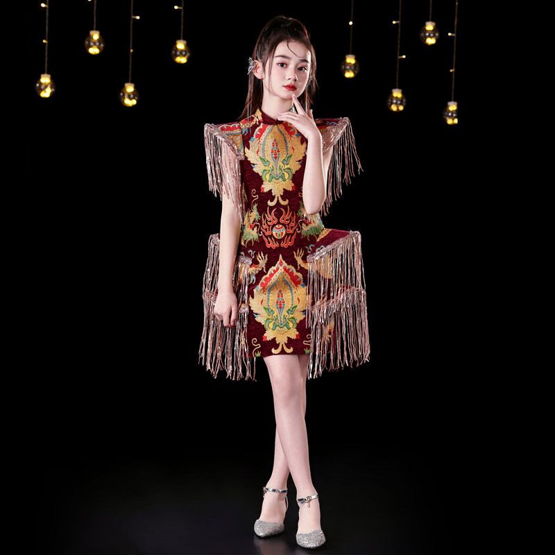 高端原创女童礼服演出潮服图片