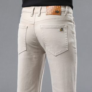 2026春季新款香港高端欧货牛仔裤男修身小脚弹力潮流百搭休闲长裤