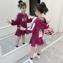 裙子潮 儿童卫衣连衣裙秋款 韩版 洋气公主长袖 女童春装 童装 2019新款