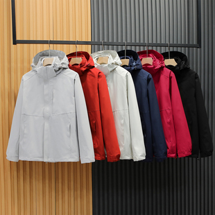 冲锋衣工作服定制印logo班服加绒厚外套汽车企业团体工衣滑雪服装