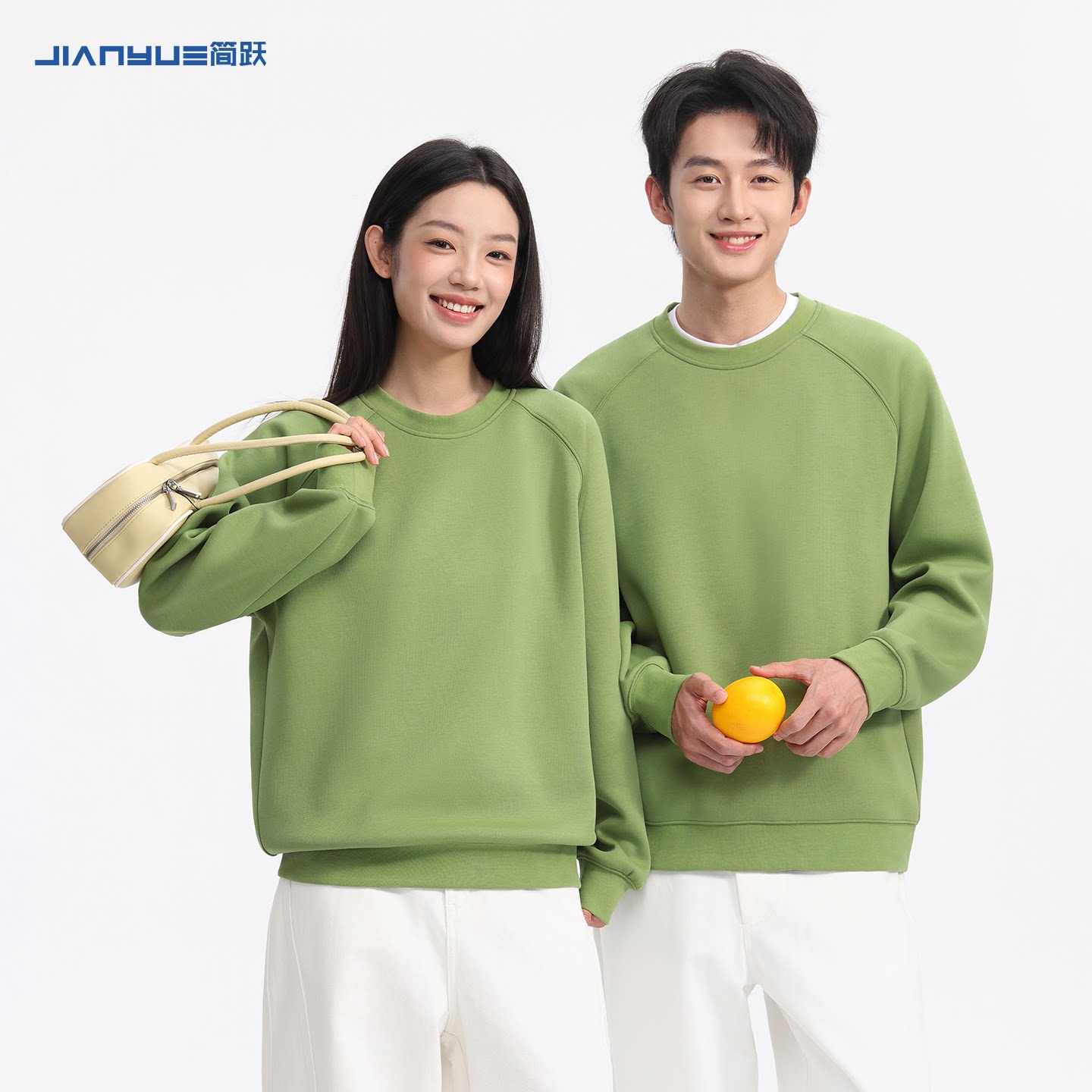 品质圆领卫衣定制工作服印logo图