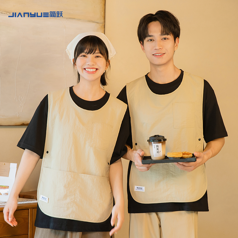 咖啡店餐饮马甲定制工作服背心