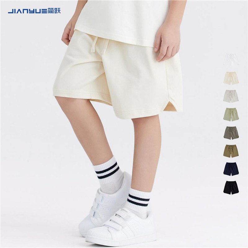 儿童短裤定制logo小学生纯棉运动裤篮球男女童休闲裤子外穿印字图