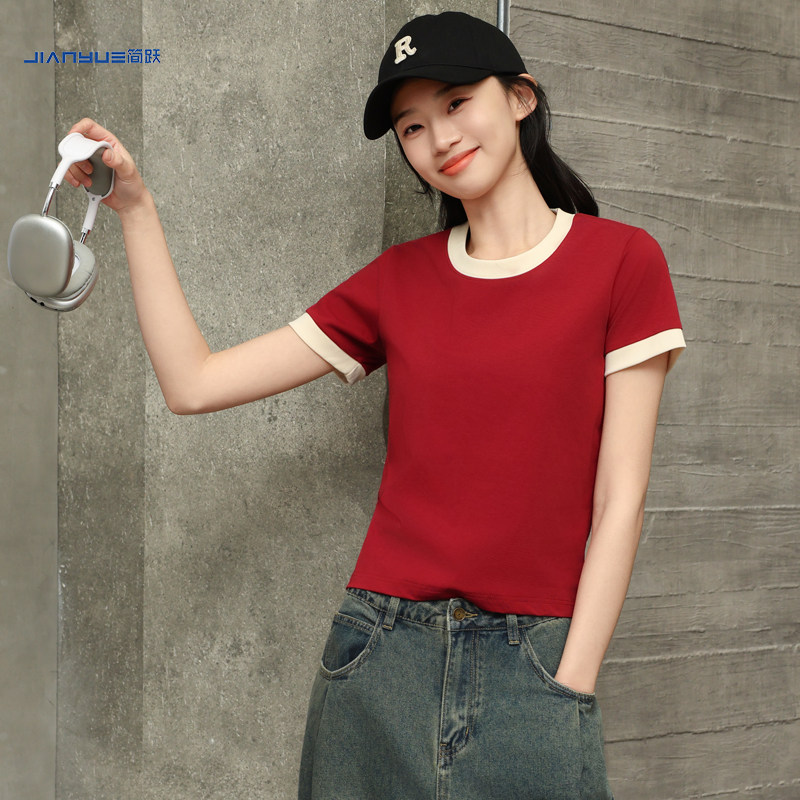 女款t恤定制工作服短袖印logo字