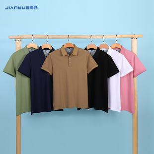 纯棉polo衫定制印logo工作服t恤班服短袖文化衫团队服装同学聚会