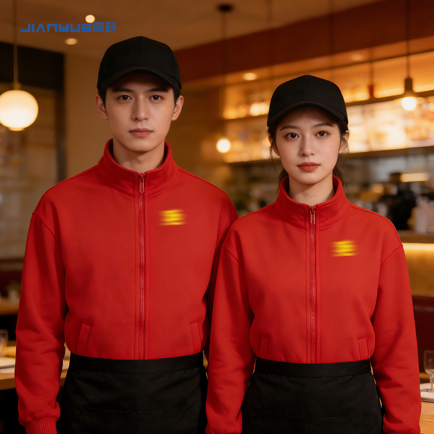 鸭脖工服空白衣服需定制logo