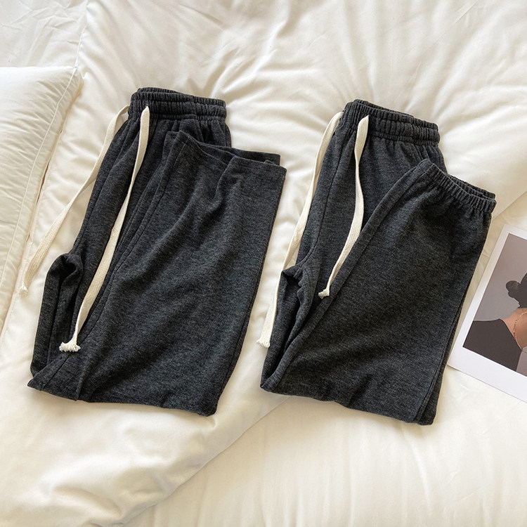 柠波家。束脚/阔腿软糯雪花棉柔柔裤女2025春季宽松百搭休闲长裤,女装/女士精品,休闲裤,淘宝优惠券,粉丝福利购,淘宝优惠卷