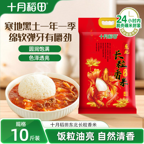 25年新米十月稻田长粒香大米5kg