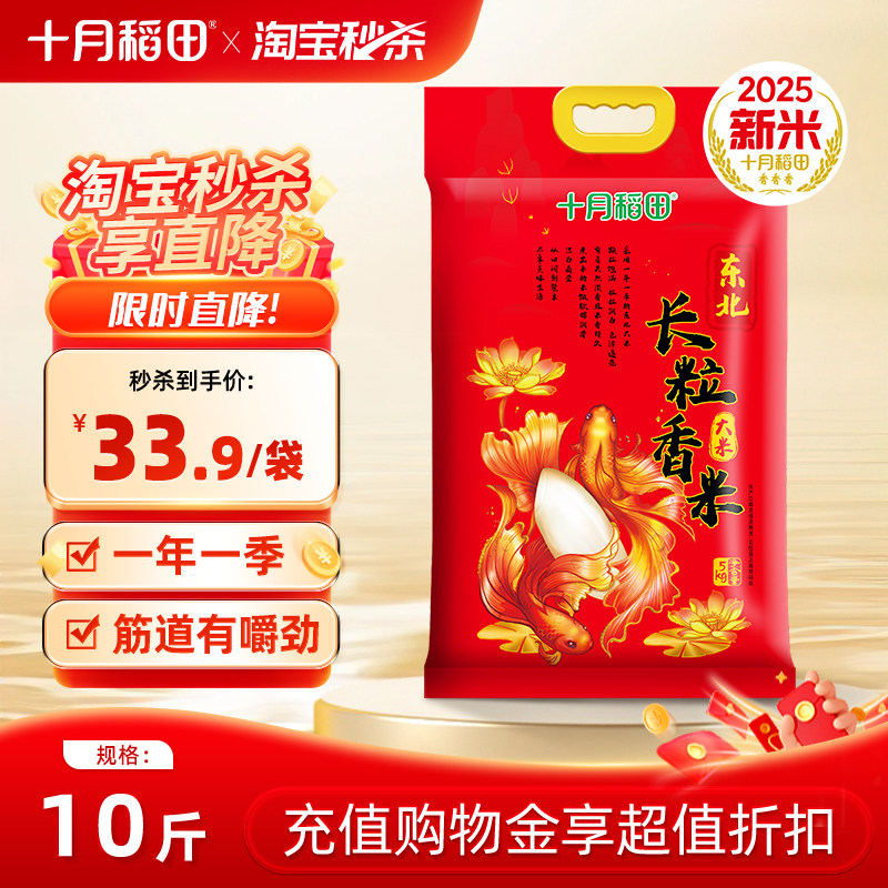 2025新米十月稻田长粒香大米5kg
