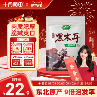 十月稻田东北黑木耳150g高泡发率肉质肥厚脆爽凉拌菜火锅炒菜