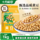 十月稻田东北黄豆1kg大豆可生豆芽可打豆浆粗粮杂粮2斤真空装