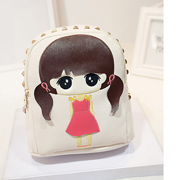 卡通女童书包小女孩子pu皮双肩包