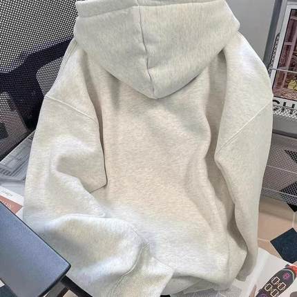 女童高街hiphop字母印花连帽卫衣秋冬款设计感小众加绒大童上衣潮