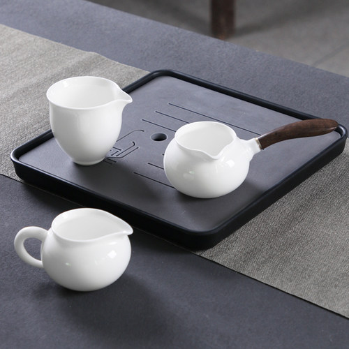 德化玉瓷公道杯套装配件陶瓷茶具