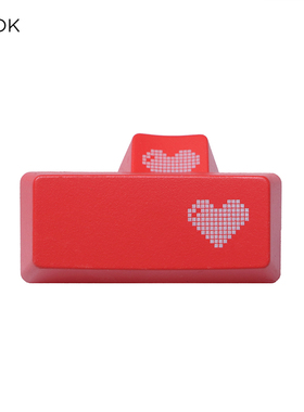 JKDK红色爱心 像素心 ABS透光个性键帽 ESC+回车OEM高度 替换字母