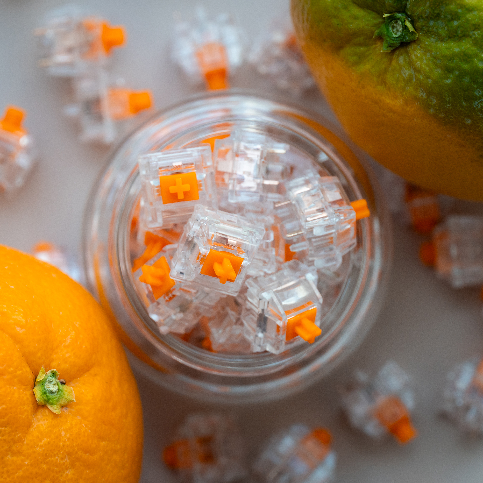 XCJZ KTT冰橘静音银轴加长弹簧手感顺滑电竞游戏机械键盘开关轴体