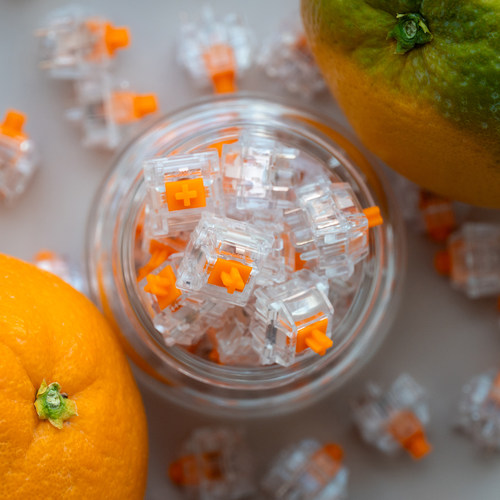 XCJZ KTT冰橘静音银轴加长弹簧手感顺滑电竞游戏机械键盘开关轴体