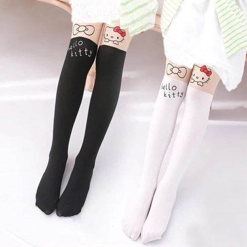 春秋款打底长筒拼接小女孩连裤袜