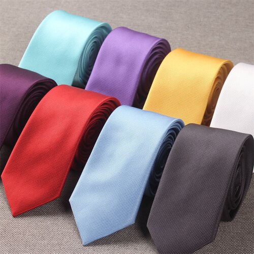 窄款领带手打小新郎黑白紫灰