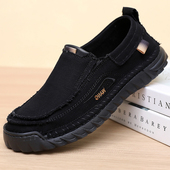 一脚蹬宽肥脚舒适单鞋 春秋新款 软底透气休闲爸爸鞋 老北京布鞋 男鞋