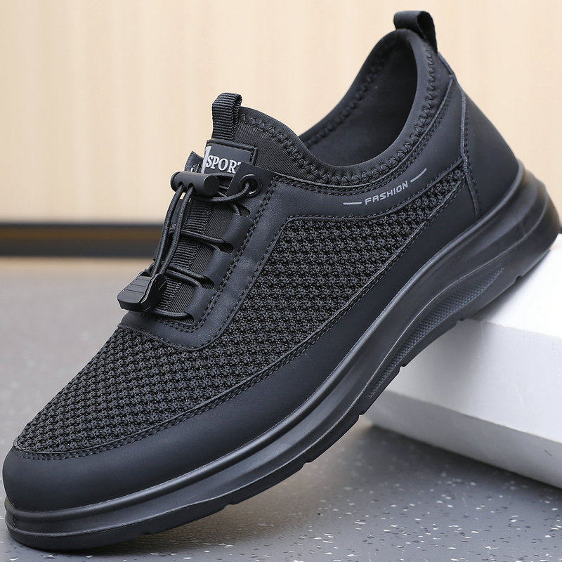 春秋季老北京布鞋男鞋透气休闲健步鞋软底防滑爸爸鞋子大码男单鞋