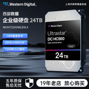 WUH722424ALE6L4 西数 HC580 3.5寸服务器企业级硬盘24tb 24TB