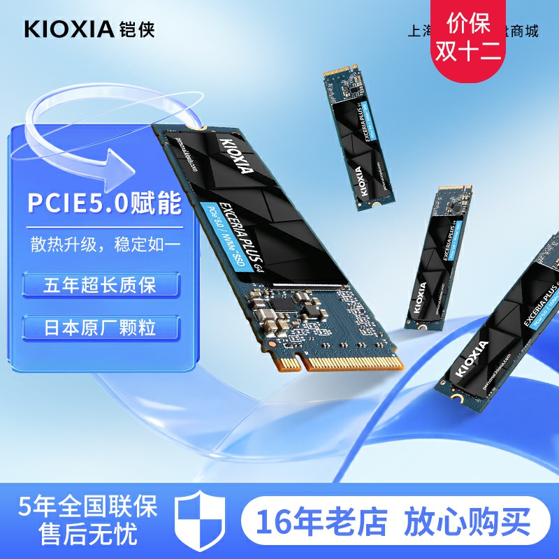 铠侠VD10 1T 2T M.2 NVME PCIE5.0 SSD台式电脑笔记本固态硬盘