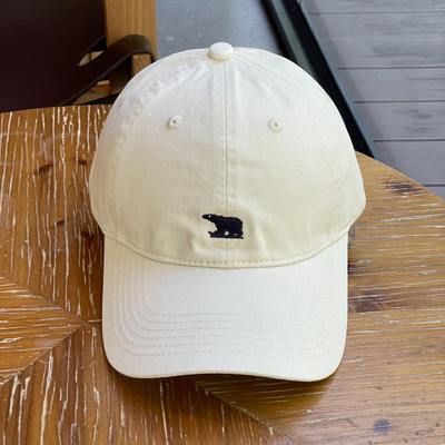 刺绣北极熊加深帽顶鸭舌帽子女