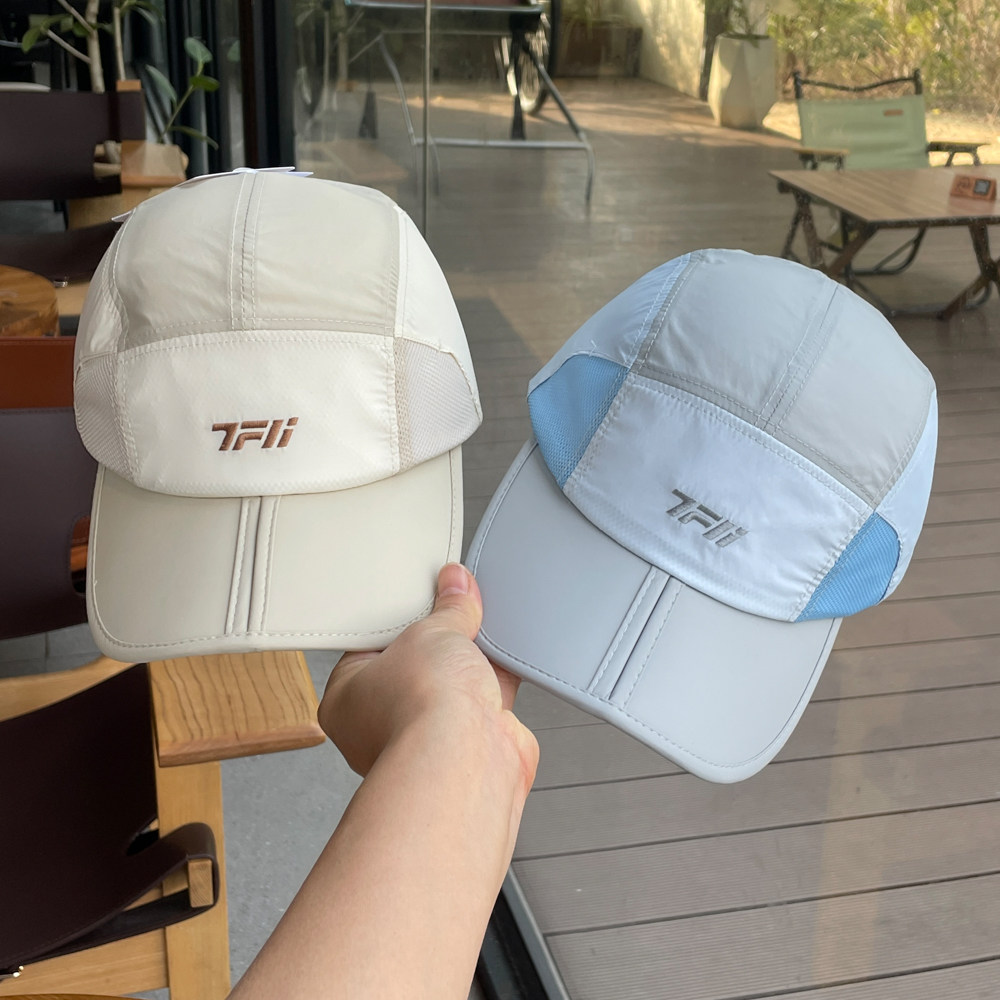 春夏秋户外骑行徒步可折叠鸭舌帽子男女机能网眼速干登山棒球帽女