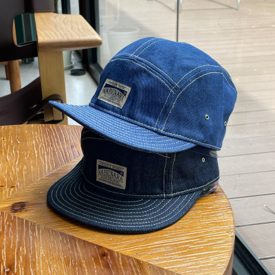 复古牛仔布平檐棒球帽子女情侣百搭街头潮牌五片软帽檐鸭舌帽男