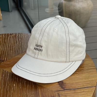 情侣款加大加宽帽檐可遮颧骨显脸小鸭舌帽女刺绣纯棉薄款棒球男帽