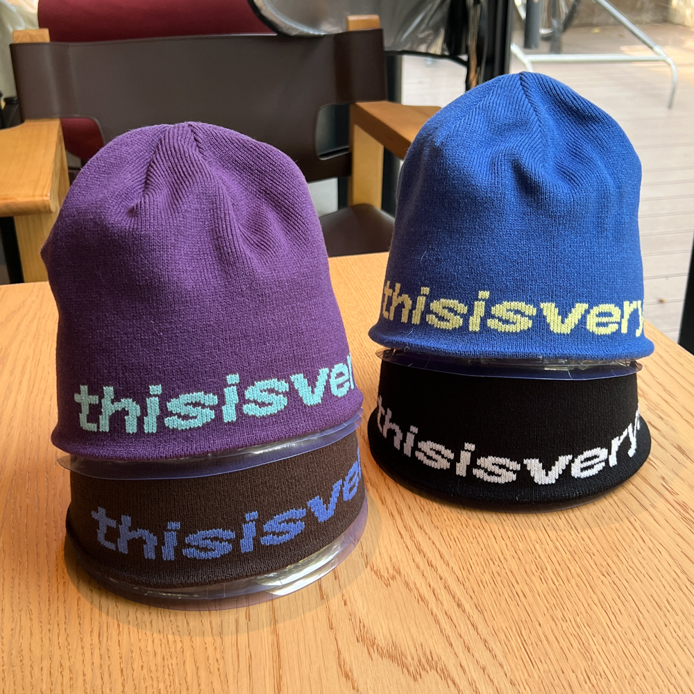 朴宰灿针织提花字母毛线帽子女