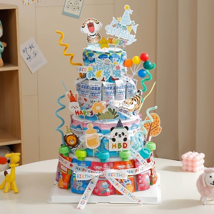 小红书同款生日道具仪式感零食蛋糕diy材料插件儿童模型泡沫摆件