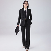 职业装 黑色西装 大学生正装 女款 女士西服外套公务员面试工作服 套装