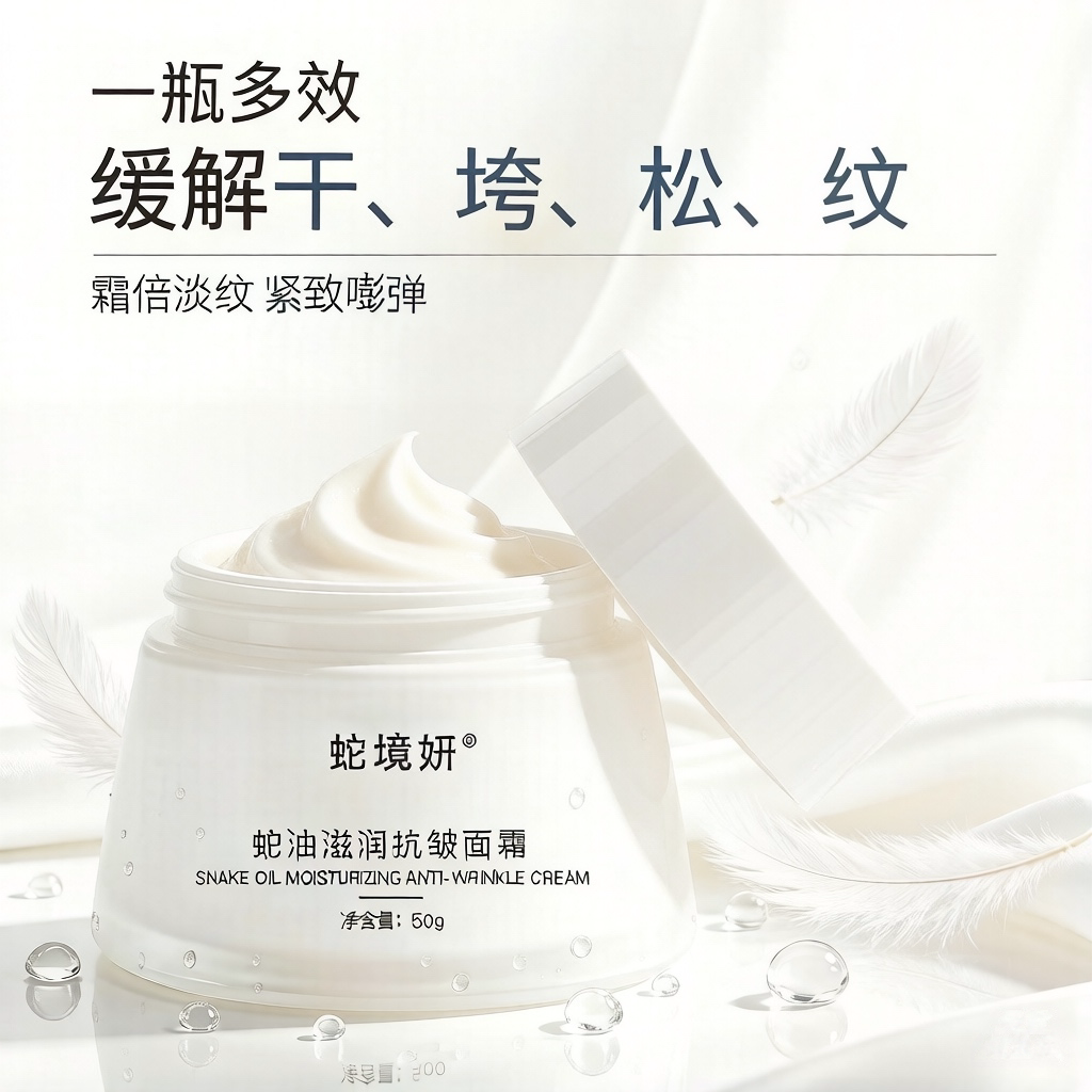 护肤面霜蛇油膏蛇境妍面霜正装抗皱紧致提拉保湿补水滋润舒缓