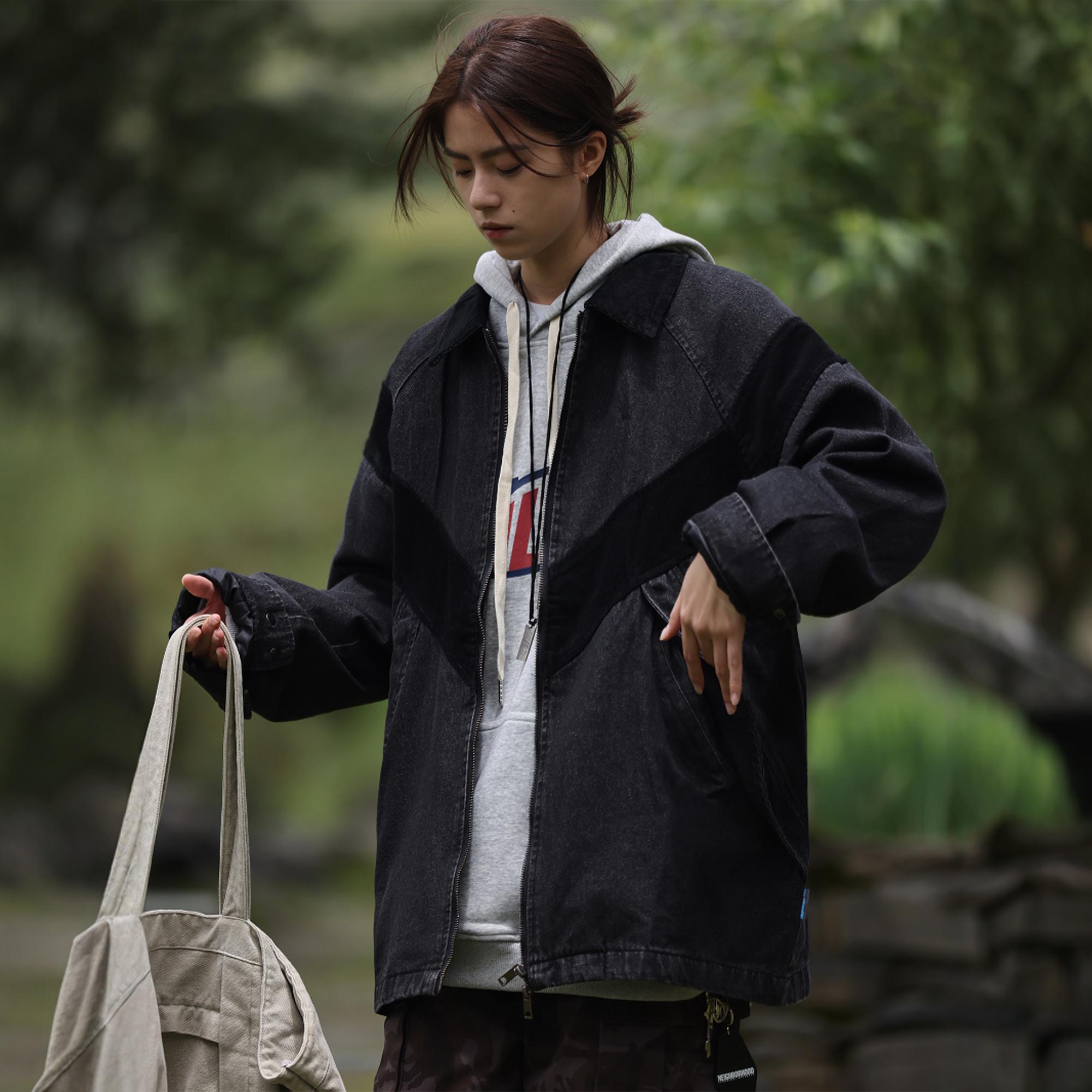 水洗翻领牛仔外套Nobodyknows