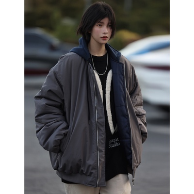 连帽宽松街头百搭男女飞行夹克