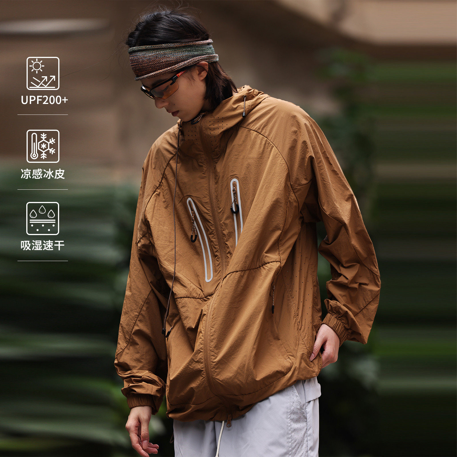 Nobodyknows夏季户外徒步山系轻薄透气UPF50+连帽防晒衣男皮肤衣,男装,时尚防晒服,淘宝优惠券,粉丝福利购,淘宝优惠卷