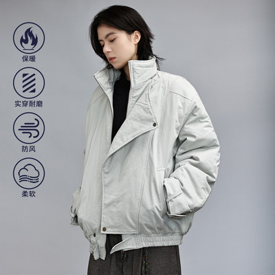 大活页门襟可收缩袖口立领棉服