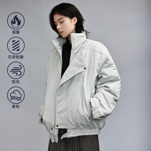 大活页门襟可收缩袖口立领棉服