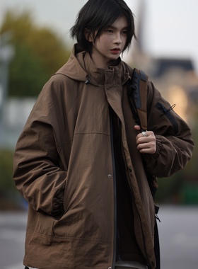 Nobodyknows户外保暖三合一连帽冲锋衣防风防水可拆卸外套潮棉服