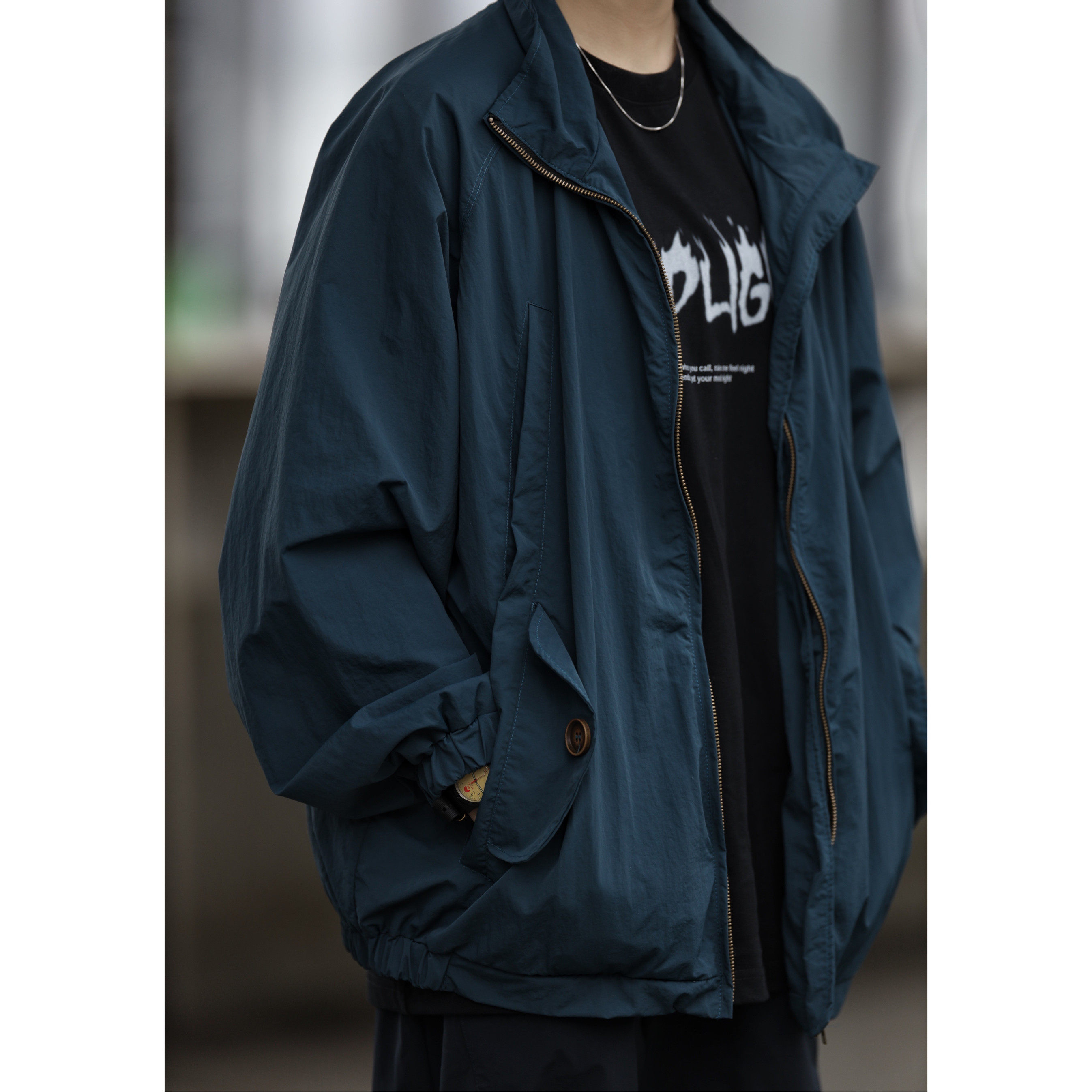 Nobodyknows日系春秋简约复古纯色休闲夹克女百搭潮流翻领男外套,男装,夹克,淘宝优惠券,粉丝福利购,淘宝优惠卷