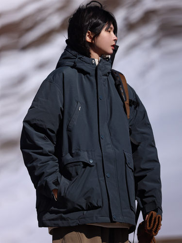 Nobodyknows连帽多口袋羽绒服