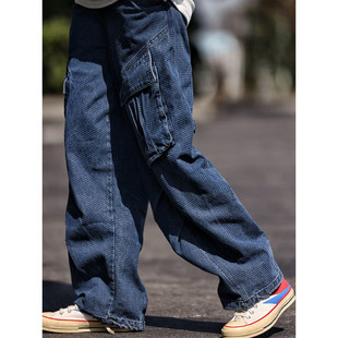 街头长裤 Nobodyknows美式 裤 休闲工装 复古水洗做旧宽松直筒阔腿裤