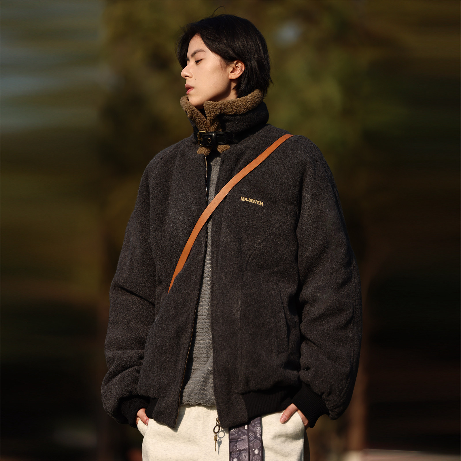 Nobodyknows美式复古毛呢立领羊羔绒棉衣男女冬季宽松保暖潮外套,男装,棉衣,淘宝优惠券,粉丝福利购,淘宝优惠卷