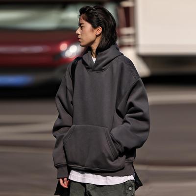 美式复古连帽卫衣男女宽松休闲