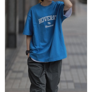 基础四色字母印花休闲百搭宽松情侣短袖 Nobodyknows夏季 舒适潮t恤