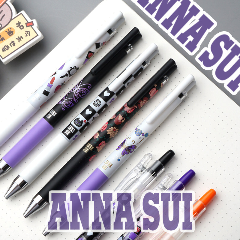 pilot 百乐 安娜苏annasui限定联名中性笔蝴蝶爱心口红黑色花朵