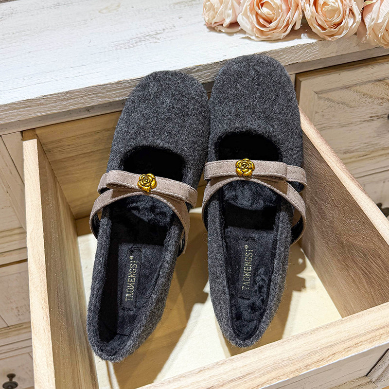 内增高毛毛鞋女2025新款冬季加绒外穿棉鞋法式玛丽珍单鞋大码女鞋,女鞋,深口单鞋,淘宝优惠券,粉丝福利购,淘宝优惠卷