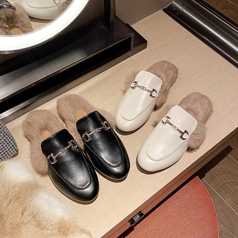 2025新款冬季加绒毛毛鞋